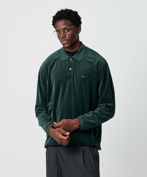 ＜LACOSTE for BEAUTY&YOUTH＞ 天鵝絨POLO衫 日本製