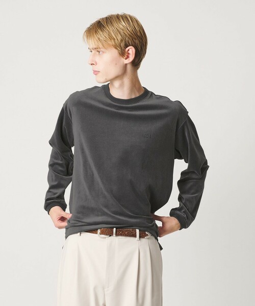 ＜LACOSTE for BEAUTY&YOUTH＞ 天鵝絨長袖T恤 日本製