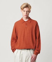 微捲紋理雙釦POLO針織