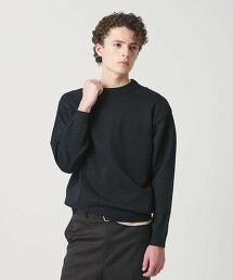 混亞麻圓領針織