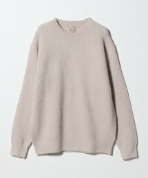 空氣感刷毛羊駝圓領針織