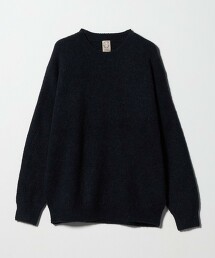 空氣感刷毛羊駝圓領針織