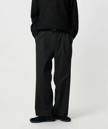 細條紋輕薄2摺長褲