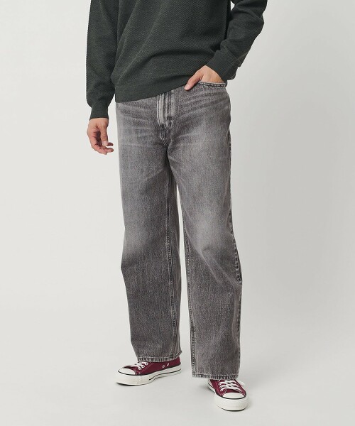 褪色微喇叭5口袋牛仔褲 NO.7