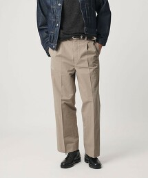鹽縮加工縮絨直筒卡其褲 NO.7