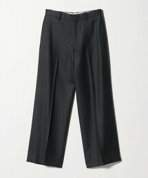 ＜H＞簡潔雙層織物寬版西裝褲