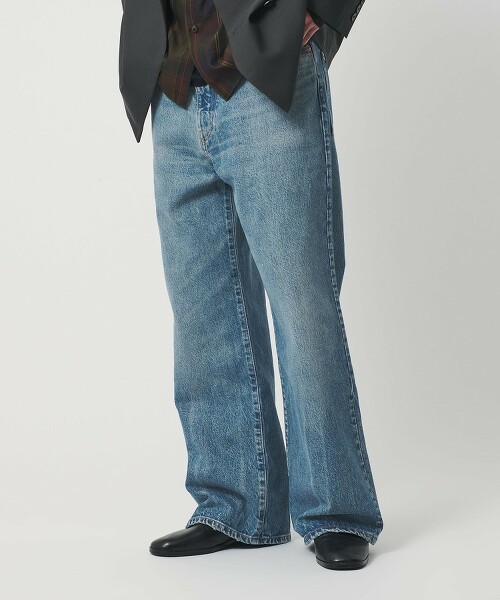 <H>5口袋牛仔喇叭褲 日本製