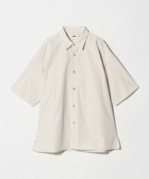 ＜H＞防潑水方形剪裁短袖襯衫