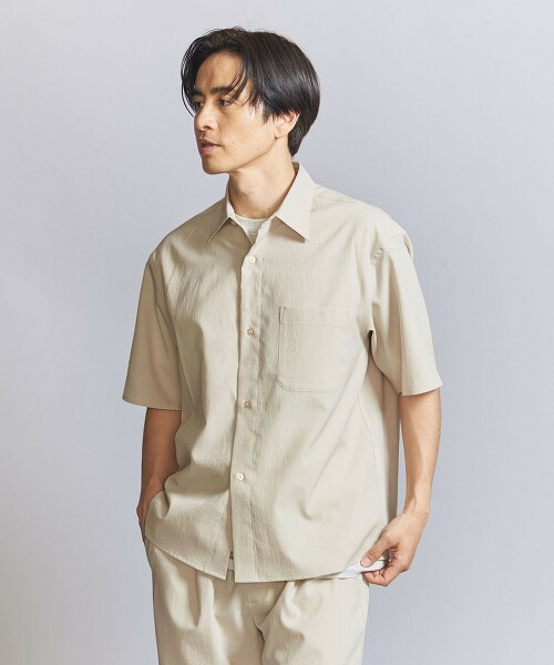 KOMATSU PACK 輕薄素材 彈性短袖襯衫