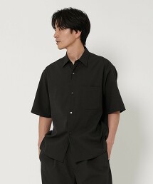 KOMATSU PACK 輕薄素材標準短袖襯衫 橫向彈性
