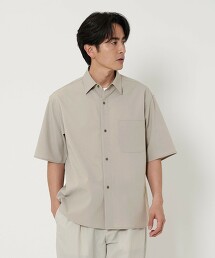 KOMATSU PACK 輕薄素材標準短袖襯衫 橫向彈性