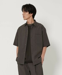 KOMATSU PACK 輕薄素材標準短袖襯衫 橫向彈性