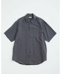 扭紗混亞麻古巴領襯衫