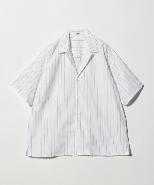 ＜H＞細條紋開領襯衫 日本製