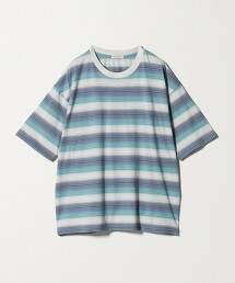 漸層橫條紋圓領T恤