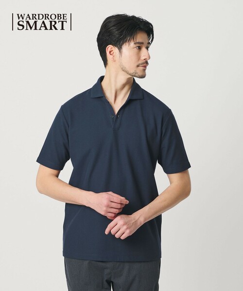 【WEB限定 WARDROBE SMART】Stay Clean 珠地布開襟領POLO衫 抗菌防臭