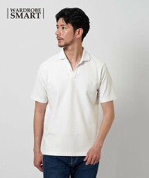 【WEB限定 WARDROBE SMART】Stay Clean 珠地布開襟領POLO衫 抗菌防臭