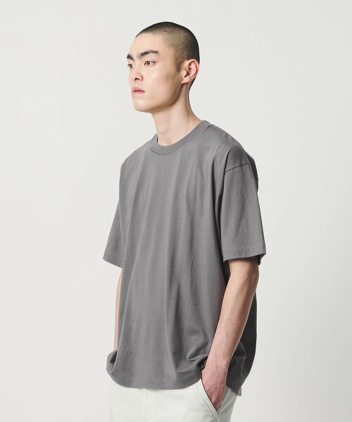 ＜H＞混棉筒編圓領T恤 日本製