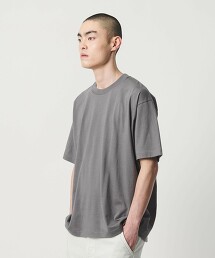 ＜H＞混棉筒編圓領T恤 日本製