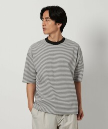 層次橫條紋圓領T恤 日本製