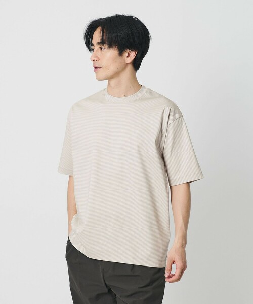 Cool 圓領橫條紋T恤 涼感 抗菌防臭