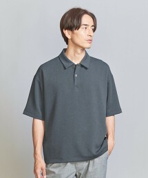 AIR DOBBY 彈性緹花 WIDE 錐形POLO衫 日本製