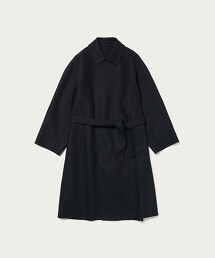 ＜H＞雙層織巴爾瑪肯領附腰帶大衣