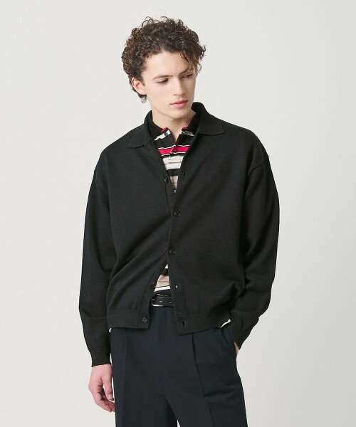 混亞麻POLO領外套