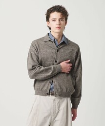 混亞麻POLO領外套