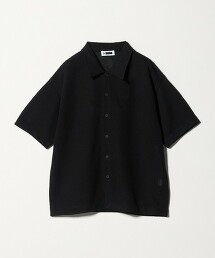 ＜H＞混亞麻立體織紋針織襯衫