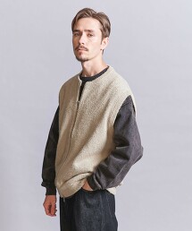 扭紋絨面拉鍊背心