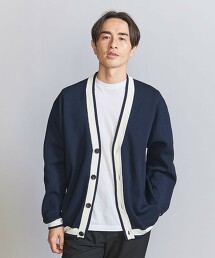 學院風米蘭羅紋 V領 開襟外套