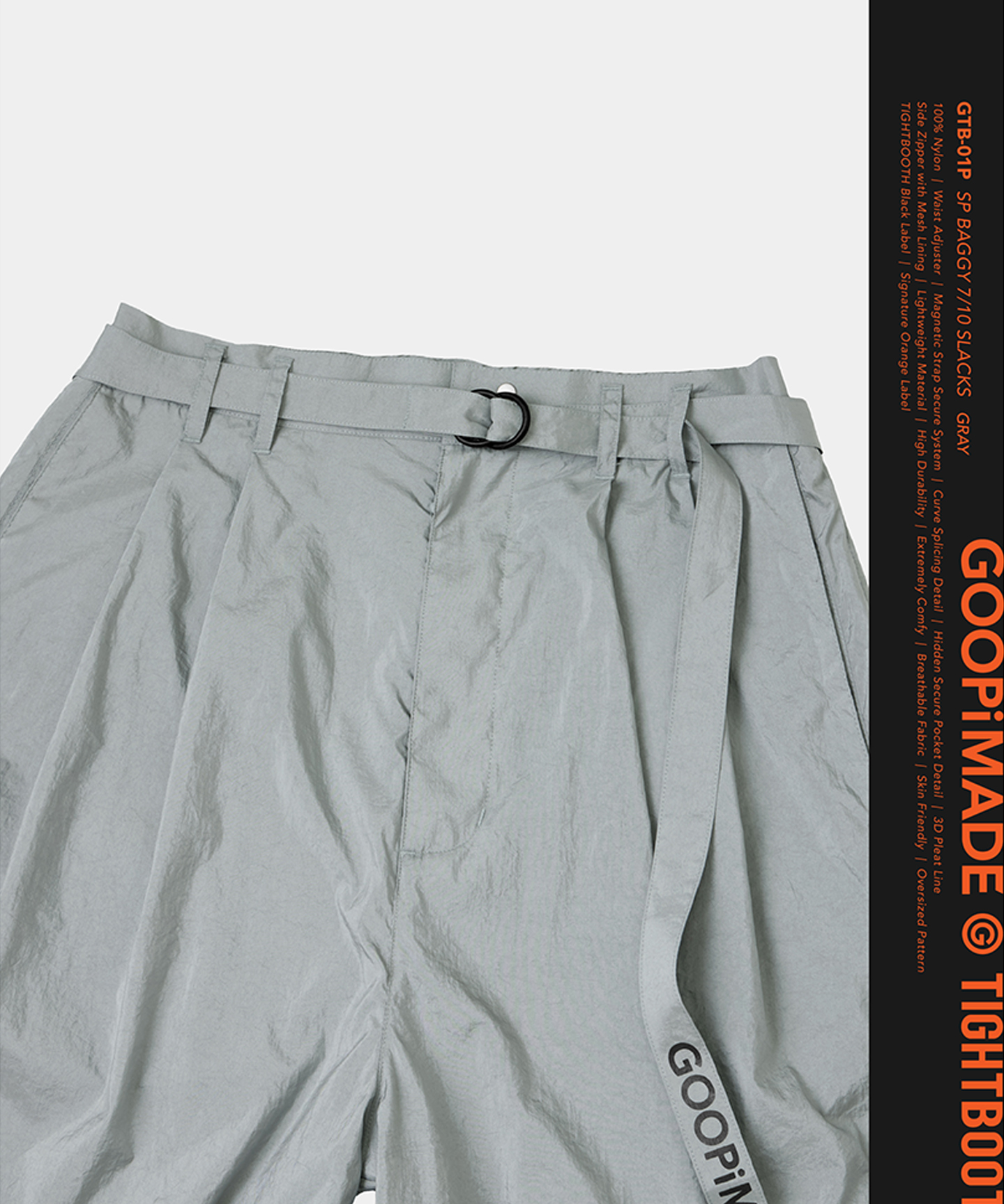 GOOPiMADE® SP Baggy 7/10 Slacks GRAY GTB-01P” SP Baggy 7/10 Slacks - Gray