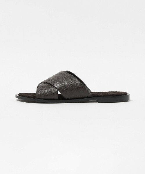 【特別訂製】＜L/UCCA＞ GRAIN LEATHER CROSS SANDAL 交叉涼鞋