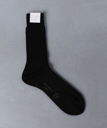 ＜UNITED ARROWS＞ 羅紋針織 中筒襪 日本製
