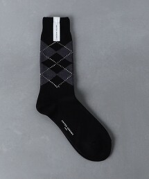 阿蓋爾菱形花紋襪子 日本製