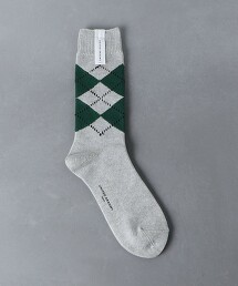阿蓋爾菱形花紋襪子 日本製