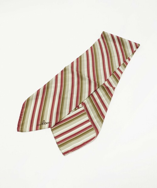 ＜molteni＞多彩條紋阿斯科特領巾