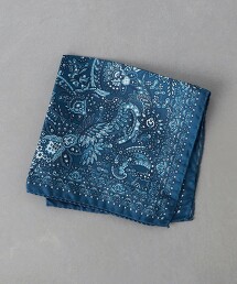 ＜ARCURI＞ 佩斯利花紋印刷口袋巾