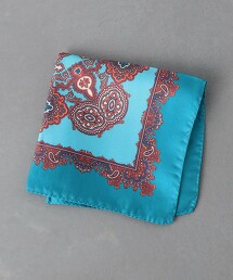 ＜ARCURI＞ 方形印刷口袋巾