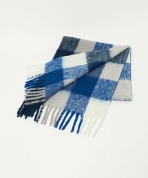 磨毛塊狀格子圍巾