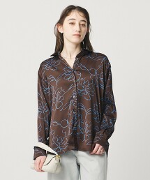 抽象花朵襯衫 日本製