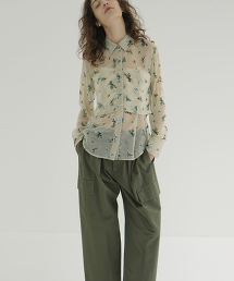 TW CLANE FLOWER OPAL BUSTIER SHIRTS