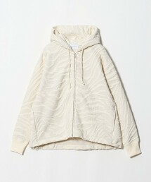緹花拉鍊連帽外套 日本製