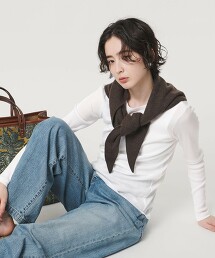 棉羅紋抽針圓領上衣 日本製