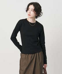 棉彈性針織長版上衣 日本製