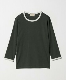 羅紋撞色鑲邊上衣 日本製