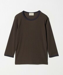 羅紋撞色鑲邊上衣 日本製