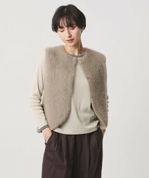 羅紋撞色鑲邊上衣 日本製