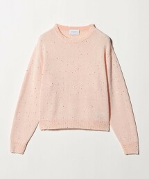 花朵亮片圓領針織